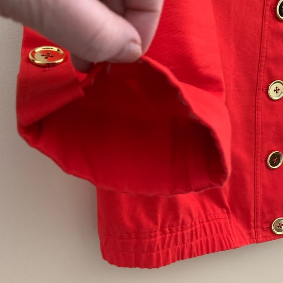 Chico’s orange jacket with cowl neck collar and 3/4 sleeves Size M - Picture 6 of 10